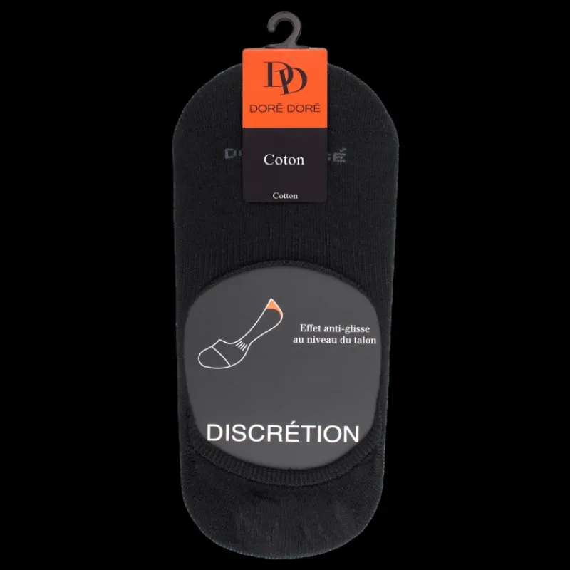 chaussettes_femme_invisib_0-17.webp Femme Doré Doré Chaussettes Invisibles^Chaussettes femme invisible en coton et bandes anti-glisse -