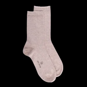 Femme Doré Doré Chaussettes^Chaussettes femme Soft Coton à bord souple - Beige