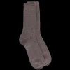 Homme Doré Doré Chaussettes^Chaussettes homme à côtes en laine - Brun loutre