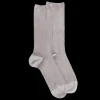Homme Doré Doré Chaussettes^Chaussettes homme à côtes sans bord élastique en fil d'Écosse - Gris Métal