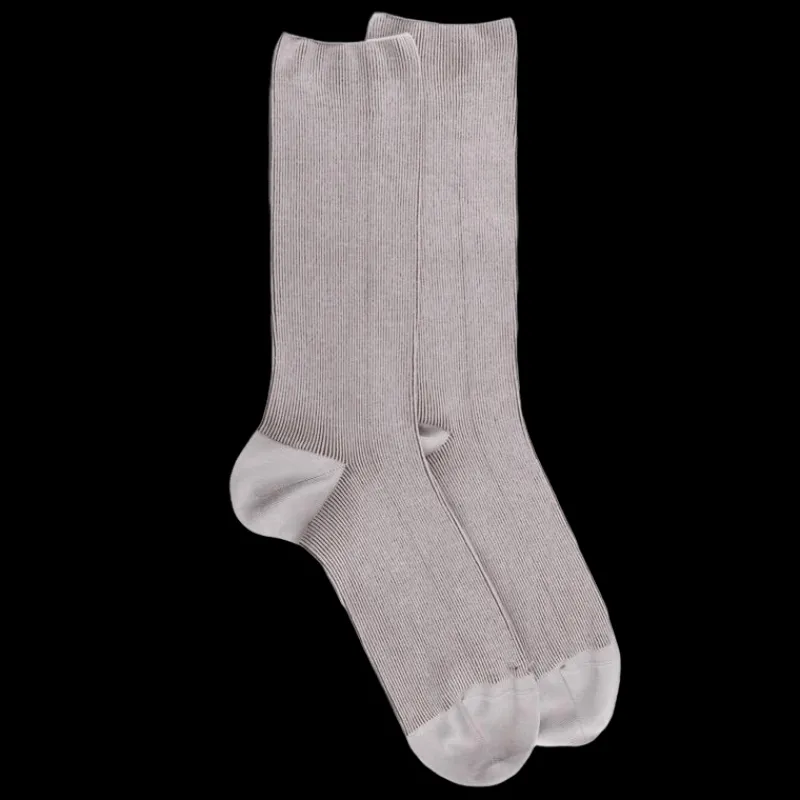 chaussettes_homme__ctes_s_0-1.webp Homme Doré Doré Chaussettes^Chaussettes homme à côtes sans bord élastique en fil d'Écosse - Gris Métal