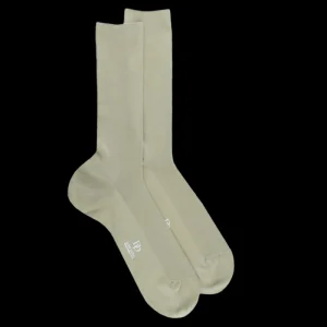 Homme Doré Doré Chaussettes^Chaussettes homme à côtes sans bord élastique en fil d'Écosse - Vert Sauge
