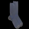 Homme Doré Doré Chaussettes^Chaussettes homme à côtes sans bord élastique en fil d'Écosse - Gris Bourrasque