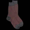 Homme Doré Doré Chaussettes^Chaussettes homme caviar en laine merinos - Gris étain & Orange henné