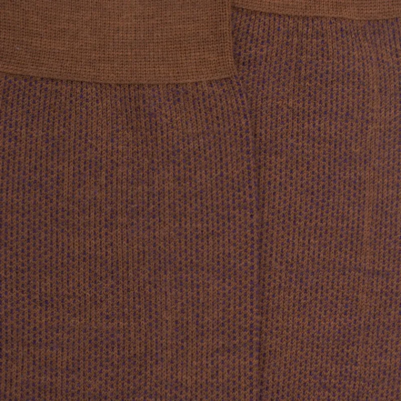 chaussettes_homme_caviar__1.webp Homme Doré Doré Chaussettes^Chaussettes homme caviar en laine merinos - Bois & violet Byzance