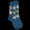 Homme Doré Doré Chaussettes^Chaussettes homme en coton à motifs intarsia -