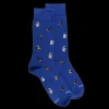 Homme Doré Doré Chaussettes^Chaussettes homme en coton à motifs chats - Bleu France