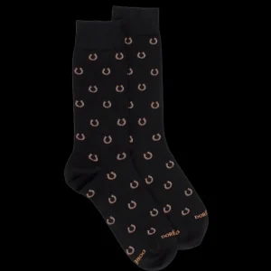 Homme Doré Doré Chaussettes^Chaussettes homme en coton à motif fer à cheval -