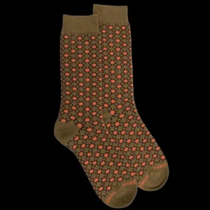 Homme Doré Doré Chaussettes^Chaussettes homme en coton à motif géométrique - Vert pistache