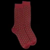 Homme Doré Doré Chaussettes^Chaussettes homme en coton à motif géométrique - Rouge pommard