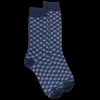 Homme Doré Doré Chaussettes^Chaussettes homme en coton à motif géométrique - Bleu Voilier