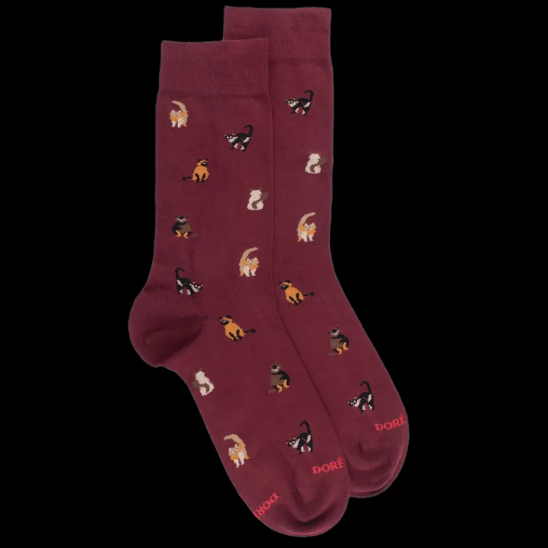 chaussettes_homme_en_coto_0-57.webp Homme Doré Doré Chaussettes^Chaussettes homme en coton à motif chats -