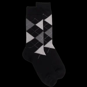 Homme Doré Doré Chaussettes^Chaussettes homme en coton à motifs intarsia -