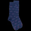 Homme Doré Doré Chaussettes^Chaussettes homme en coton à motifs vélos - Bleu Voilier & Bleu Drapeau