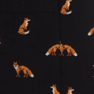 Homme Doré Doré Chaussettes^Chaussettes homme en coton à motif renard -