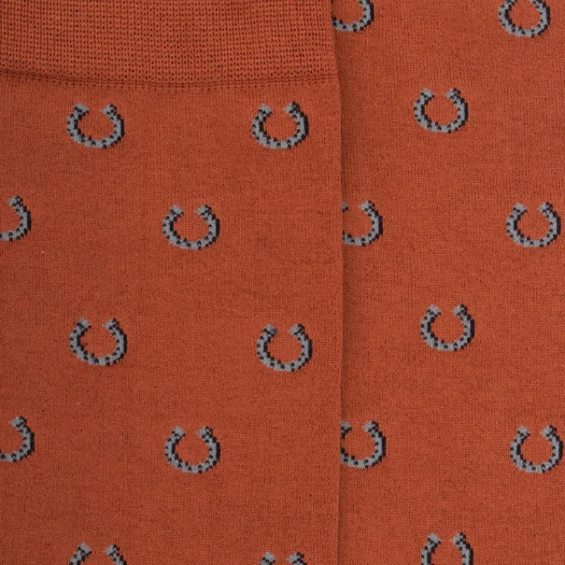 chaussettes_homme_en_coto_1-21.webp Homme Doré Doré Chaussettes^Chaussettes homme en coton à motif fer à cheval - Orange écureuil