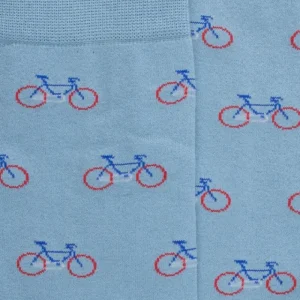 Homme Doré Doré Chaussettes^Chaussettes homme en coton à motifs vélos - Gris connemara