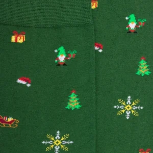 Homme Doré Doré Chaussettes^Chaussettes homme en coton à motif de Noël -
