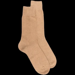 Homme Doré Doré Chaussettes^Chaussettes homme en laine et cachemire - Beige Désert