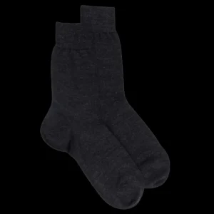 Homme Doré Doré Chaussettes^Chaussettes homme en laine mérinos et maille jersey - Grises