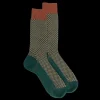 Homme Doré Doré Chaussettes^Chaussettes homme en laine à motif à trois couleurs - Gris-vert Fer & Orange écureuil