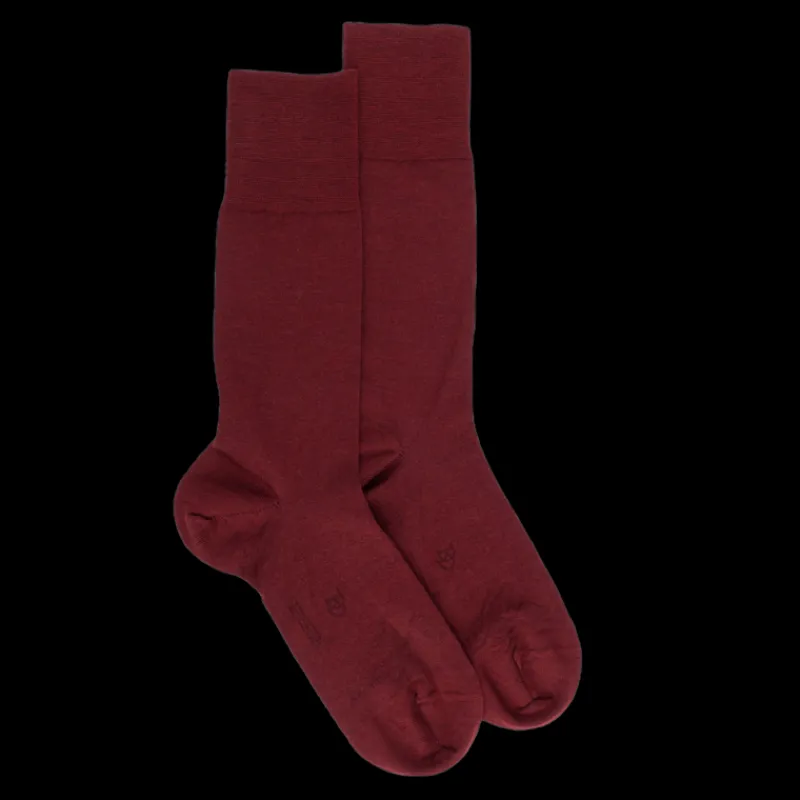 chaussettes_homme_en_lain_0-54.webp Homme Doré Doré Chaussettes^Chaussettes homme en laine et coton - Rouge pommard