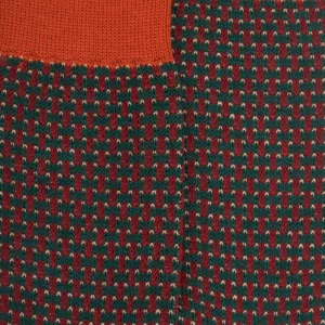 Homme Doré Doré Chaussettes^Chaussettes homme en laine à motif à trois couleurs - Gris & orange henné