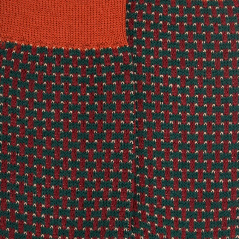 chaussettes_homme_en_lain_1-36.webp Homme Doré Doré Chaussettes^Chaussettes homme en laine à motif à trois couleurs - Gris & orange henné