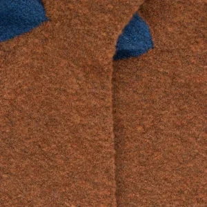 Homme Doré Doré Chaussettes^Chaussettes homme en laine polaire - Orange écureuil & Bleu saphir