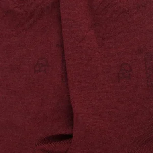 Homme Doré Doré Chaussettes^Chaussettes homme en laine et coton - Rouge pommard