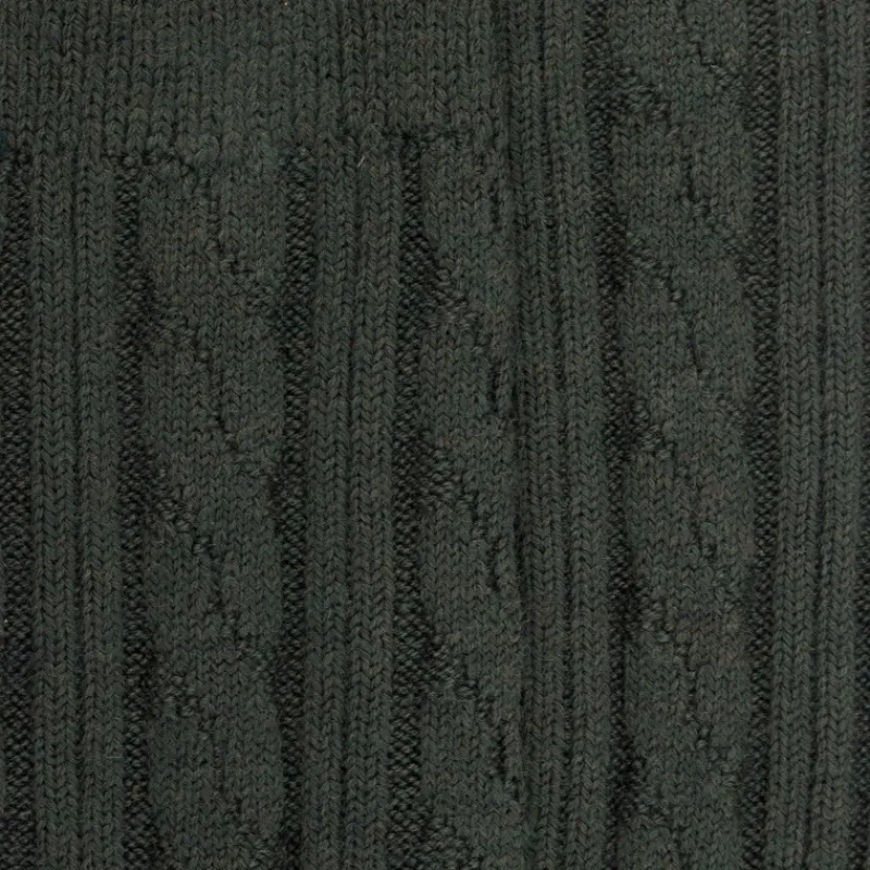 chaussettes_homme_en_lain_1-7.webp Homme Doré Doré Chaussettes^Chaussettes homme en laine à motif torsadés - Vert thuya