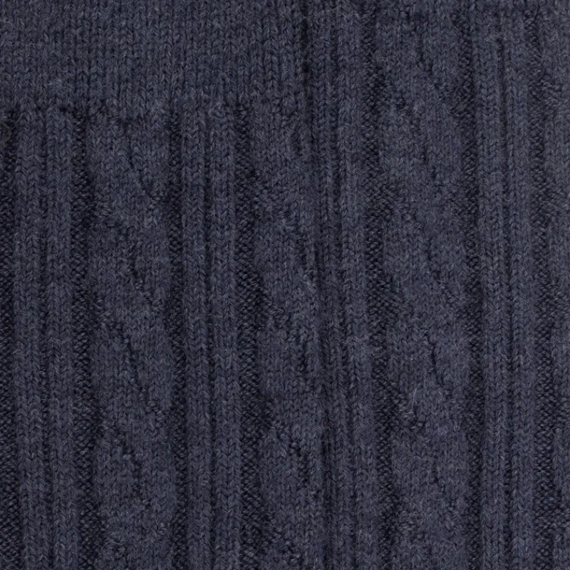 chaussettes_homme_en_lain_1-8.webp Homme Doré Doré Chaussettes^Chaussettes homme en laine à motif torsadés - Bleu corsaire