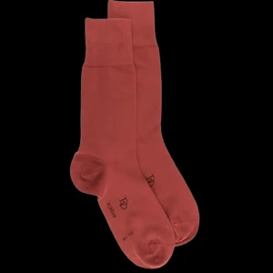 Homme Doré Doré Chaussettes^Chaussettes homme Eureka en coton égyptien - Brique