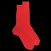 Homme Doré Doré Chaussettes^Chaussettes homme fines à côtes en fil d'Écosse - Orange minium