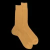 Homme Doré Doré Chaussettes^Chaussettes homme fines à côtes en fil d'Écosse -