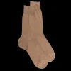 Homme Doré Doré Chaussettes^Chaussettes homme fines 100% fil d'Écosse - Marron Faon