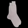 Homme Doré Doré Chaussettes^Chaussettes homme fines 100% fil d'Écosse - Gris Métal