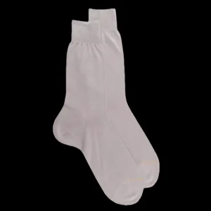 Homme Doré Doré Chaussettes^Chaussettes homme fines 100% fil d'Écosse - Gris Métal