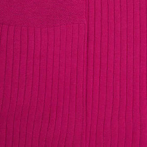 Homme Doré Doré Chaussettes^Chaussettes homme fines à côtes en fil d'Écosse - Rose Flamboyant
