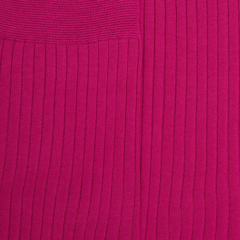 chaussettes_homme_fines___1-13.webp Homme Doré Doré Chaussettes^Chaussettes homme fines à côtes en fil d'Écosse - Rose Flamboyant