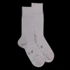 Homme Doré Doré Chaussettes^Chaussettes homme fines en fil d'Écosse - Gris Métal