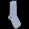 Homme Doré Doré Chaussettes^Chaussettes homme fines en fil d'Écosse - Bleu Glacier