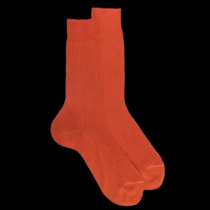 Homme Doré Doré Chaussettes^Chaussettes homme luxe en pur fil d'écosse extra fin - Cognac