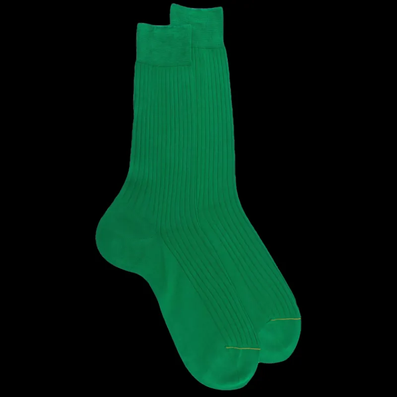 chaussettes_homme_luxe_en_0-5.webp Homme Doré Doré Chaussettes^Chaussettes homme luxe en pur fil d'écosse extra fin -