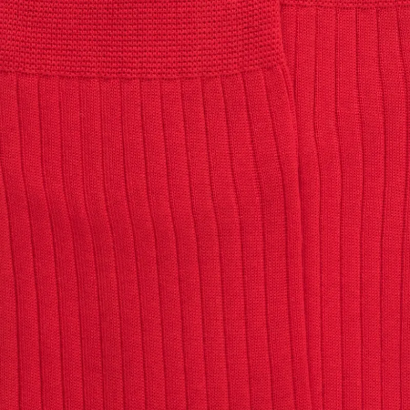 chaussettes_homme_luxe_en_1-28.webp Homme Doré Doré Chaussettes^Chaussettes homme luxe en pur fil d'écosse extra fin - Rouge ponceau