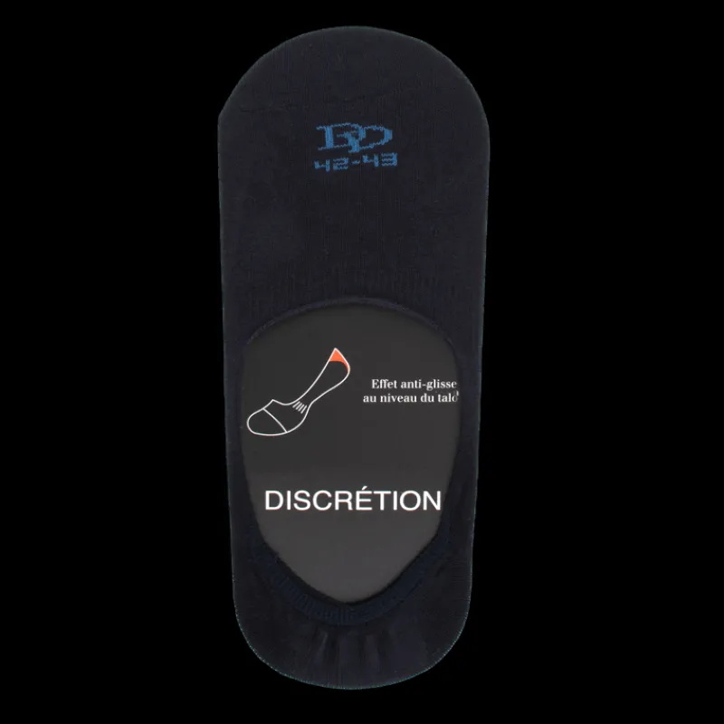chaussettes_invisibles_ho_0-10.webp Homme Doré Doré Invisibles^Chaussettes invisibles homme en coton égyptien et bandes anti-glisse - Bleu marine