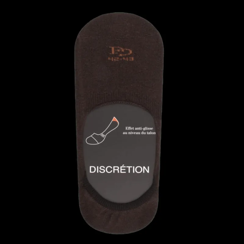 chaussettes_invisibles_ho_0-8.webp Homme Doré Doré Invisibles^Chaussettes invisibles homme en coton égyptien et bandes anti-glisse - Maron