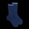 Enfant Doré Doré Chaussettes^Chaussettes pour enfants en fil d'Ecosse uni et côtelé - Bleu Voilier