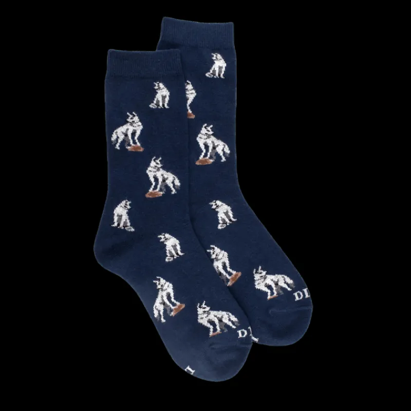 chaussettes_pour_enfants__0-13.webp Enfant Doré Doré Chaussettes^Chaussettes pour enfants en coton à motifs de loups - Bleu Voilier