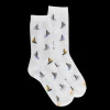Enfant Doré Doré Chaussettes^Chaussettes pour enfants en fil d'Ecosse à motifs de voile -